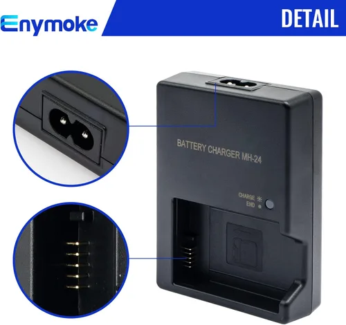 Miniatura 4 de Cargador de batería MH-24 compatible con batería EN-EL14 EN-EL14A para Nikon D5100 D5200 D5300 D5500 D5600 D3100 D3200 D3300 D3400 D3500 Df Coolpix