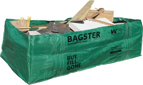 Miniatura 2 de Bagster 3CUYD bolsa contenedora de basura con una capacidad de hasta 3.300 libras, verde (paquete de 2 unidades)