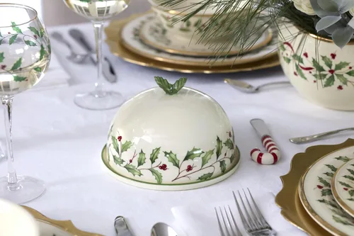Miniatura 7 de Lenox 898272 Plato Cubierto Navideño, Pequeño, Navidad, Vajilla Festiva para Servir