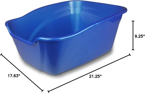 Miniatura 6 de Pureness - Bandeja gigante de lados altos para arena de gato, los colores pueden variar.