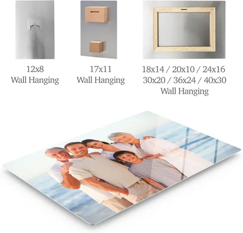 Miniatura 2 de Smile Art Design Decoración de pared personalizada de metal de alta calidad, panel de aluminio rígido brillante HD, coloca tu foto en metal, listo