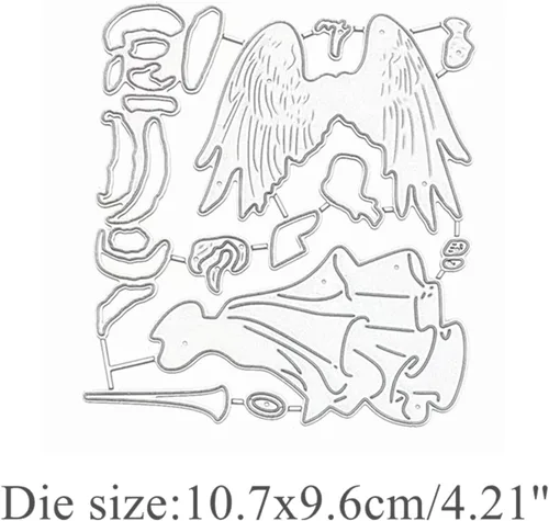 Miniatura 2 de Troqueles de metal de ángel, plantillas musicales de corte de ángel para manualidades, álbumes de recortes, fotos, papel decorativo en relieve