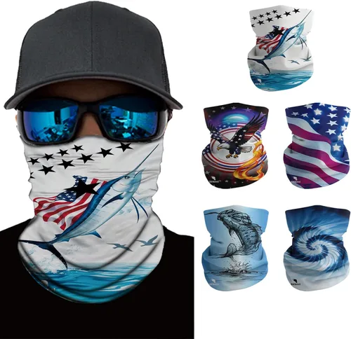 Miniatura 21 de Máscara facial para hombres y mujeres, protección solar UPF 30+, transpirable, bandana para motocicleta, senderismo, pesca