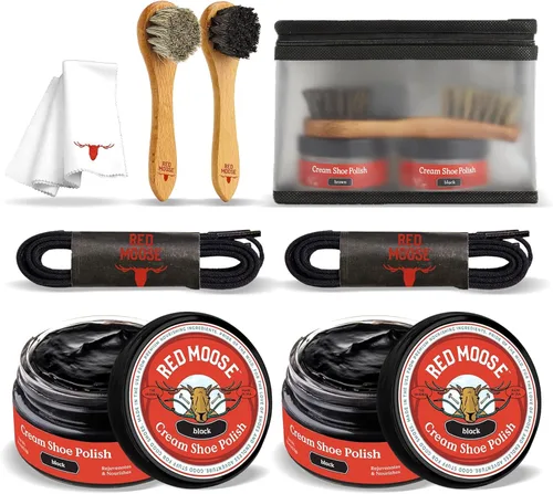 Miniatura 8 de RED MOOSE Crema para botas y zapatos - Kit de pulido para zapatos de cuero - Haz que tus zapatos brillen - Fabricado en los EE.UU