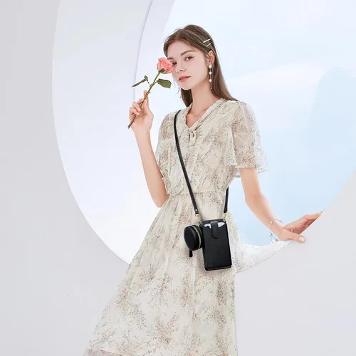 Miniatura 6 de Peacocktion - Bolso pequeño para teléfono celular, para mujeres, minibolso de hombro ligero para cruzarse por el cuello, con ranuras para tarjetas