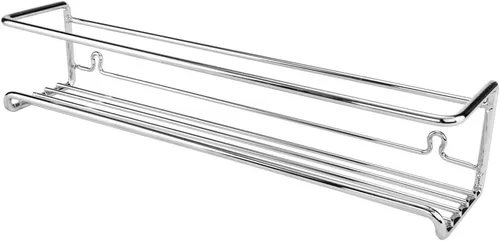 Juego de 4 estantes para especias, organizador de cocina de metal cromado para especias y decoración del hogar