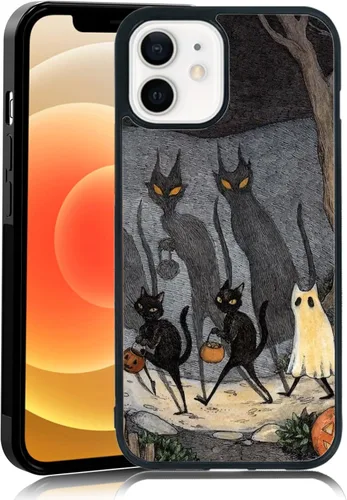Miniatura 102 de Elegante funda de teléfono con diseño de gato Marie compatible con iPhone 11, funda de encaje dorado para iPhone, a prueba de golpes, rosa fucsia