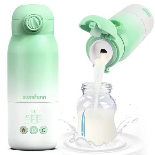 Miniatura 11 de Calentador de biberones portátil para viajes, modos duales de calentamiento para leche materna y agua, calentador de biberones de leche portátil