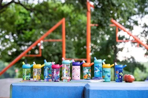 Miniatura 6 de CamelBak Eddy+ Kids Water Bottle with Bite Valve Straw, Leak‑Resistant Easy‑Sip Design for Everyday Hydration, 14oz Kids Sharks