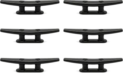 MIZUGIWA Nylon Boat Cleats Dock Cleats Black,4 Inch 5 Inch 6 Inch 8 Inch,Marine Boat Cleats for Rope Hooks,Kayaks,Tie Down,Maritime Decor