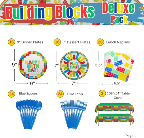 Miniatura 2 de Paquete de suministros de fiesta de lujo (137 piezas para 16 invitados), decoraciones de cumpleaños para jugadores, suministros de fiesta