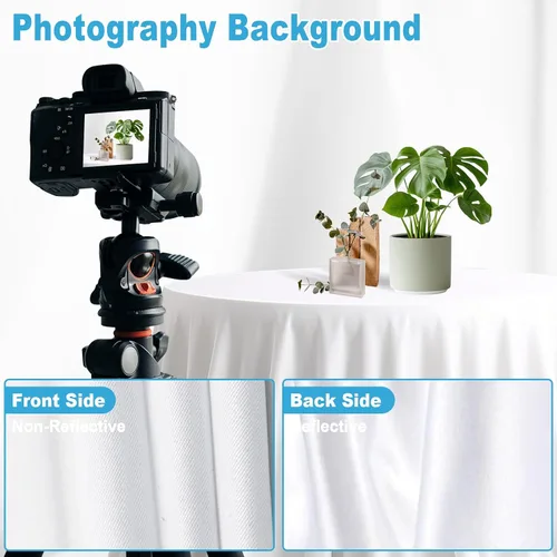 Miniatura 6 de Telón de fondo blanco para sesión de fotos, cortina de fondo profesional para fotografía de productos, retratos, bodas, fiestas, grabación de video