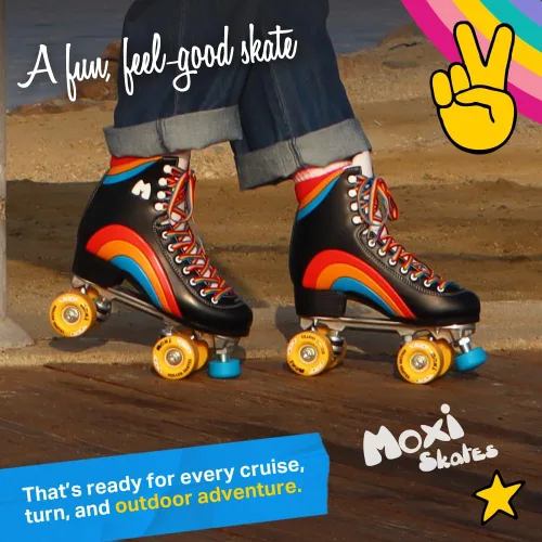 Miniatura 7 de Moxi Rainbow Rider - Patines de ruedas para mujer, hermosos, duraderos, de apoyo con forro acolchado, una placa resistente y ruedas suaves