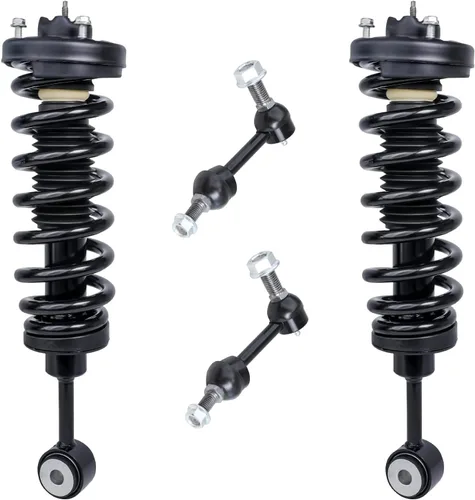 Miniatura 13 de Detroit Axle - Kit de 4 piezas RWD Puntales Delanteros Barras Estabilizadoras para Ford F-150 2021 2022 2023 2024, 2 Puntales con Resorte Helicoidal