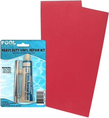 Miniatura 9 de Paquete de 2 parches de reparación de vinilo azul polvo resistente de 4 x 10 para botes inflables y piscinas Azul polvoriento