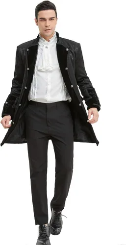 Miniatura 5 de Chaqueta steampunk gótica victoriana renacentista para hombre