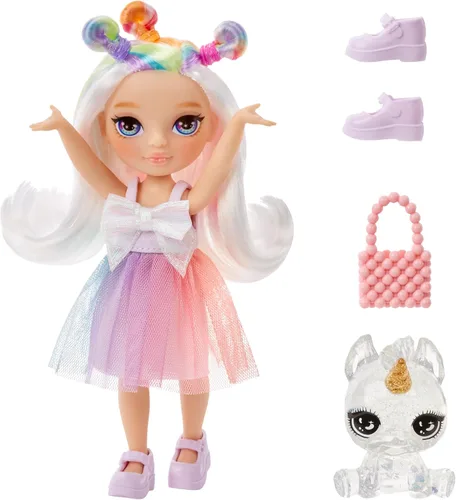 Miniatura 2 de Rainbow High Littles – Opal Raine, Muñeca Pequeña de 14 cm Posable con Bolso, Unicornio Mascota Mágico, Juguete para Niñas, Regalo para Niños de 4 a