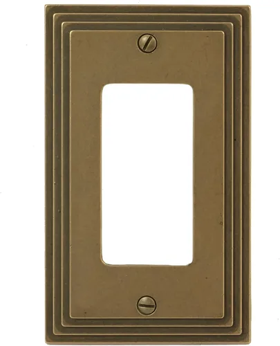 Miniatura 40 de Amerelle Steps - Placa de pared de metal fundido dúplex individual en níquel satinado