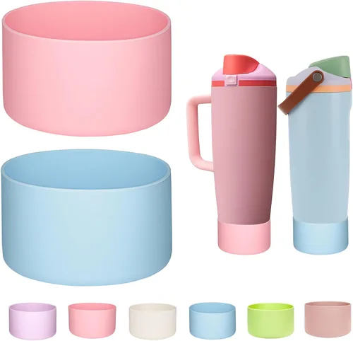 Miniatura 7 de WK IEASON 2PCS Protective Silicone Boots Compatible with Owala FreeSip Sway 30oz 40oz Bottles and 40oz Tumblers, Anti-Slip Bottom Cover Boot for