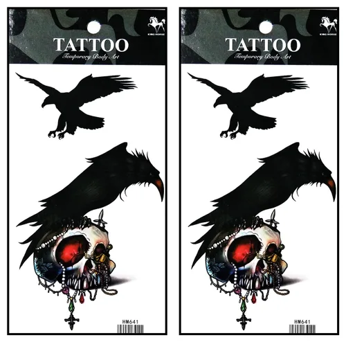Miniatura 27 de Tatuajes 2 hojas de tatuaje temporal 3D paraguas de sol nubes de lluvia para mujeres hombres espalda baja hombro cuello brazo tatuaje etiqueta