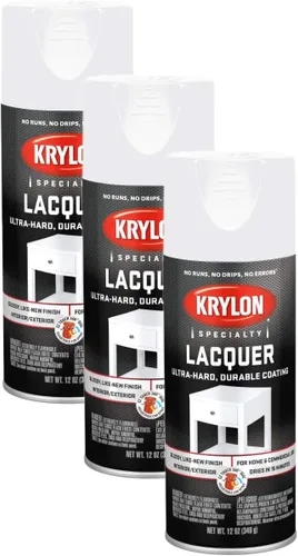 Miniatura 8 de Krylon K07032 7032 Spray de laca, 12 onzas, lata de aerosol, cobertura de 20-25 pies cuadrados, brillo, -29 grados C, 7 Ph, 12 onzas (paquete de 1)