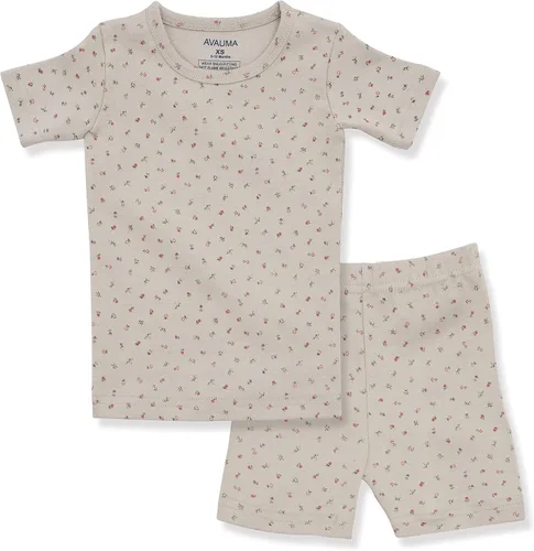 AVAUMA Conjunto de pijama de algodón para bebés y niñas de 6 meses a 7 años