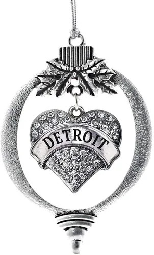 Miniatura 69 de Inspired Silver Adornos festivos de dije de corazón pave de plata con circonitas cúbicas