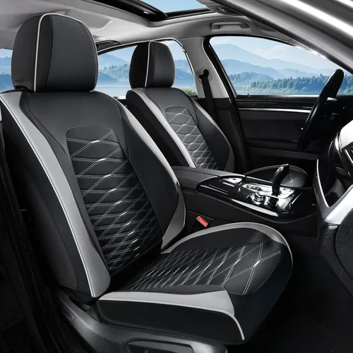 Miniatura 40 de FLORICH Fundas de asiento delantero de automóvil, fundas de asiento de cuero para automóviles, protector de asiento de automóvil, impermeable