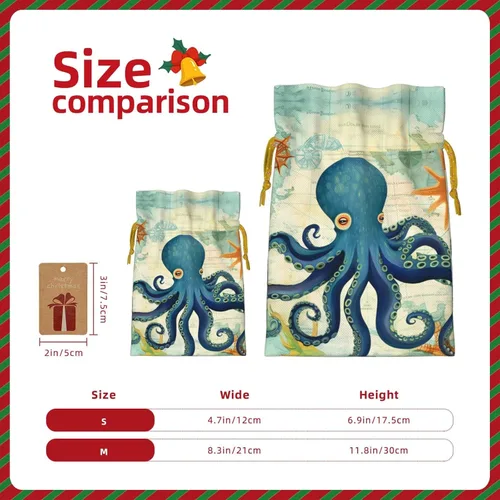 Miniatura 4 de Zelamiee Bolsas de regalo de arpillera con cordón de pulpo, perfectas para Pascua, día de San Valentín, festivales y fiestas, 8.3 x 11.8 pulgadas