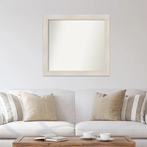 Miniatura 4 de Amanti Art Espejo personalizado, espejo de baño de madera dura, espejo de pared o espejo de tocador de baño sobre el fregadero (34 x 37 pulgadas)