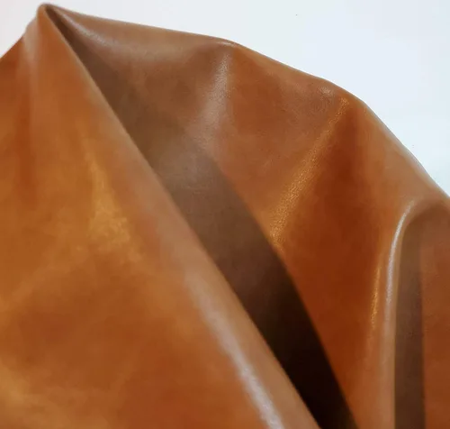 NAT Leathers | Tela de tapicería de piel sintética suave de dos tonos marrón británico (vegano aprobado por PETA) | Piel sintética sintética de