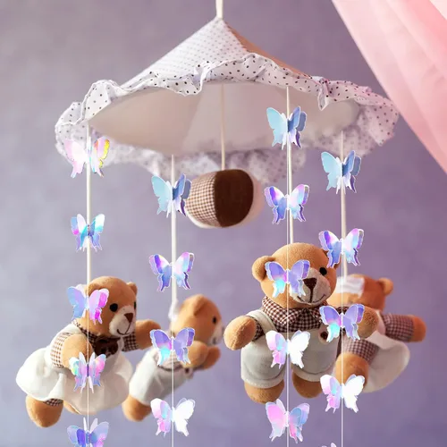Miniatura 7 de Zonon 4 piezas de 4 guirnaldas de mariposas para decoración de fiesta, pancarta floral de mariposas, decoración colgante para jardín, boda