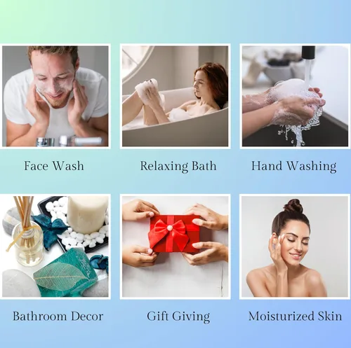 Miniatura 6 de Juego de jabón y bomba de baño de piedras preciosas, regalo relajante de spa para mujeres, juego de regalo para el día de la madre, 4 jabones
