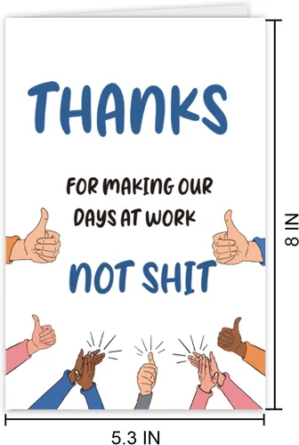 Miniatura 7 de UUEFKTN Divertidas tarjetas de agradecimiento para jefe gerente compañero de trabajo, divertida tarjeta del día del jefe, divertida tarjeta