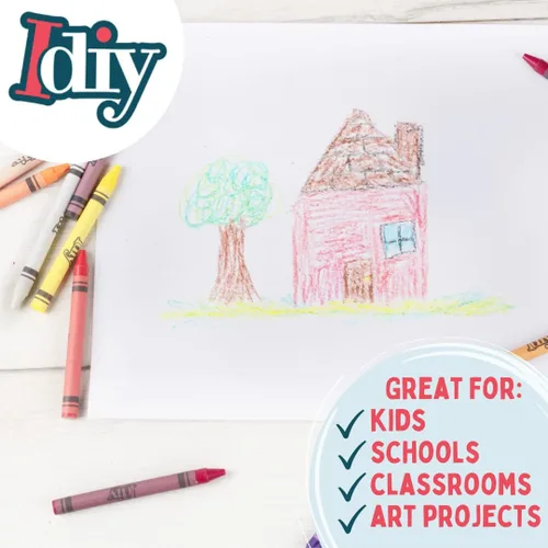 Miniatura 3 de SCS Direct IDIY - Crayones de cera envueltos a granel, 480 unidades, 8 colores (60 de cada uno), seguridad ASTM probada y pre-clasificada