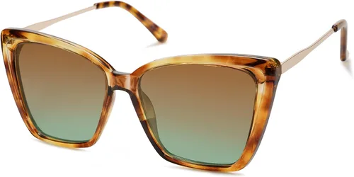 Miniatura 3 de SOJOS Gafas de sol polarizadas de moda para mujer, retro, de gran tamaño, cuadrado, ojo de gato, gafas de sol con protección UV SJ2206