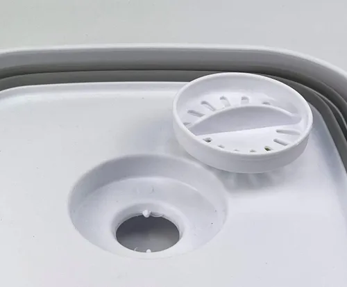 Miniatura 4 de SAMMART Sartén plegable de 10 L (2.64 galones) con tapón de drenaje, lavabo de lavado plegable, tina portátil para lavar platos, bandeja
