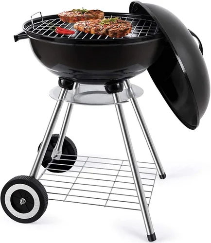 Miniatura 2 de Omaha - Parrilla para barbacoa de carbón – 18 x 31 x 23 pulgadas – Superficie de cocción de 247 pies cuadrados – Cocina 9+ hamburguesas – Gancho