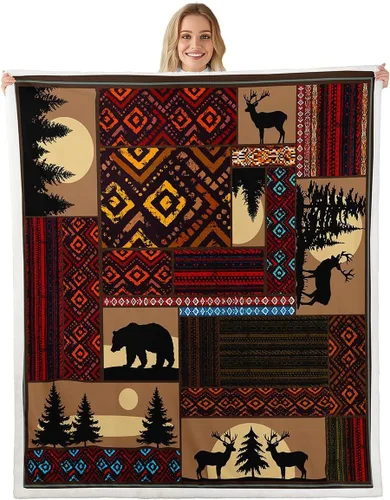 Miniatura 63 de Manta Throw con Estampado Egipcio Dorado Estilo Antiguo Egipto Manta Sherpa Patrón de Jeroglíficos del Antiguo Egipto Manta de Vellón para Niños