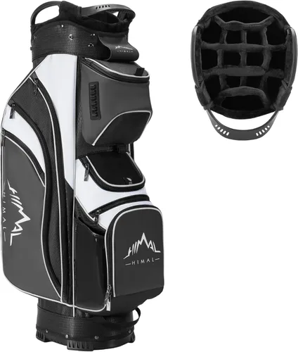 UNIHIMAL Bolsa de carrito de golf de 14 vías con divisor de longitud completa, bolsa de golf de piel sintética de alta calidad con parte superior de