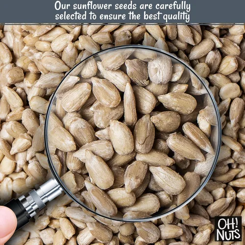 Miniatura 4 de Oh! Nuts Semillas de girasol sin cáscara – tostado sin sal – 2 libras – Snack potenciador de energía saludable – Empaquetado en bolsa con cierre