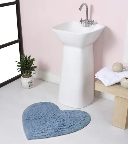 Miniatura 58 de Home Weavers Bell Flower Collection - Tapetes de baño copetudos 100 % algodón, extrasuaves y absorbentes, antideslizantes, lavables a máquina, lino