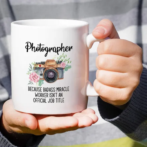 Miniatura 4 de Retreez Taza divertida – Photographer cause Badass Miracle Worker isn't Official Job Tittle Tazas de café de cerámica de 11 onzas – Divertido