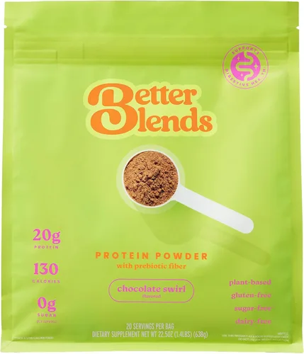 Proteína en polvo amigable con el intestino para estómagos sensibles, bajo FODMAP, 0.71 onzas de proteína vegana de guisantes y arroz con fibra