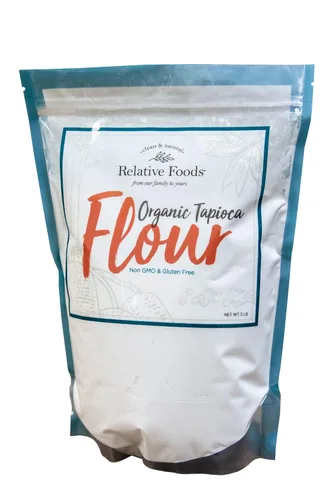 Harina de tapioca orgánica, espesante de alimentos naturales para sopas, salsas y tartas, sin OMG, vegana, sin alérgenos y sin gluten, harina de