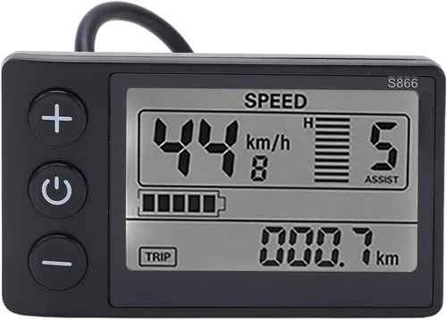Miniatura 2 de Computadora de bicicleta, velocímetro de bicicleta S866, medidor de pantalla LCD, IP65, impermeable, odómetro de ciclismo, 24 V, 36 V, 48 V, panel