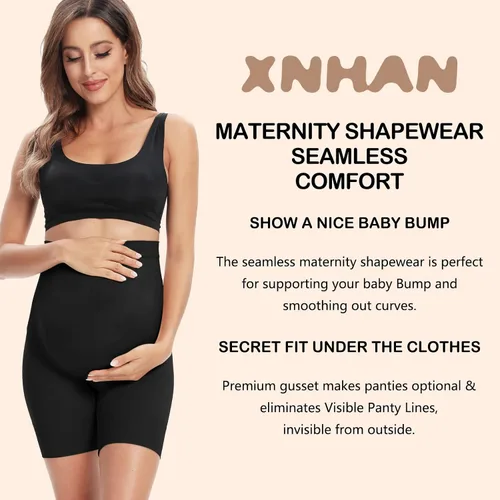 Miniatura 2 de XNHAN Secret Fit Shaper Panty - Faja moldeadora de maternidad sin costuras para vestido, soporte para el vientre, evita rozaduras en los muslos