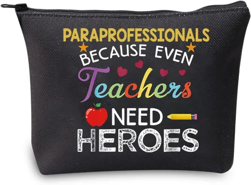Miniatura 9 de MBMSO Bolsa de maquillaje paraprofesional porque incluso TCH necesita héroes regalos de agradecimiento paraprofesional regalos de paraeducador
