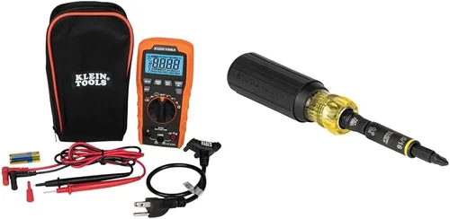 Miniatura 10 de Klein Tools ET270 Multiprobador digital de rango automático, AC/DC, resistencia y kit de herramientas de búsqueda de disyuntores 80016