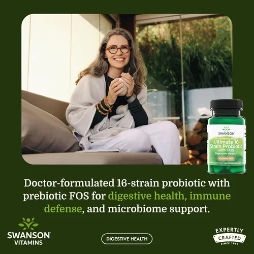 Miniatura 2 de Swanson Dr. Stephen Langer's Probiótico de 16 cepas con FOS prebiótico para adultos conscientes de la salud intestinal con 3.2 mil millones de UFC